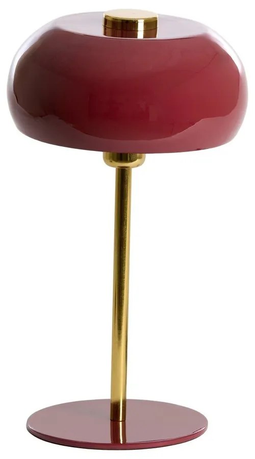 Vínová stolová lampa s kovovým tienidlom (výška 40 cm) Surin – Light & Living