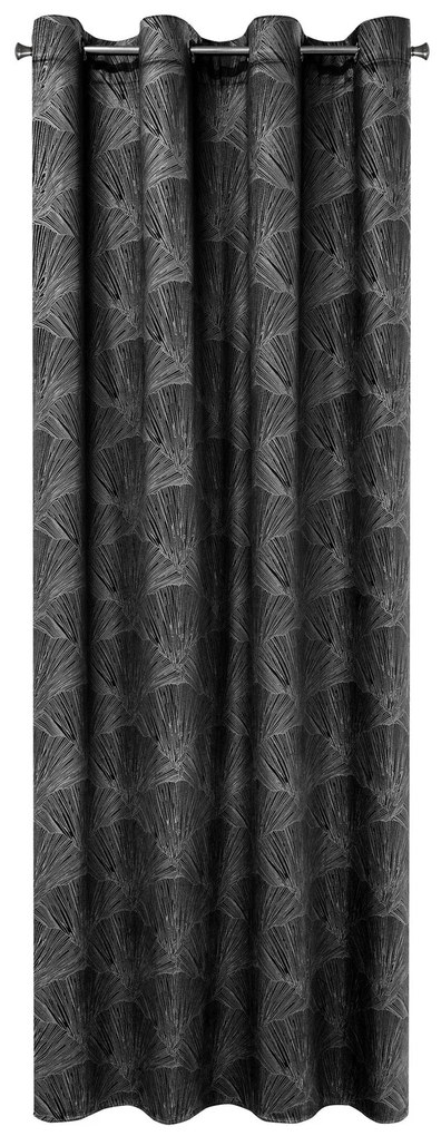 ZATEMŇOVACÍ ZÁVES NA KRÚŽKOCH PIERRE CARDIN GOYA 140X250 CM ČIERNA