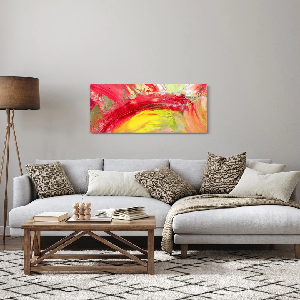 Obraz abstrakcie - maľba (120x50 cm)