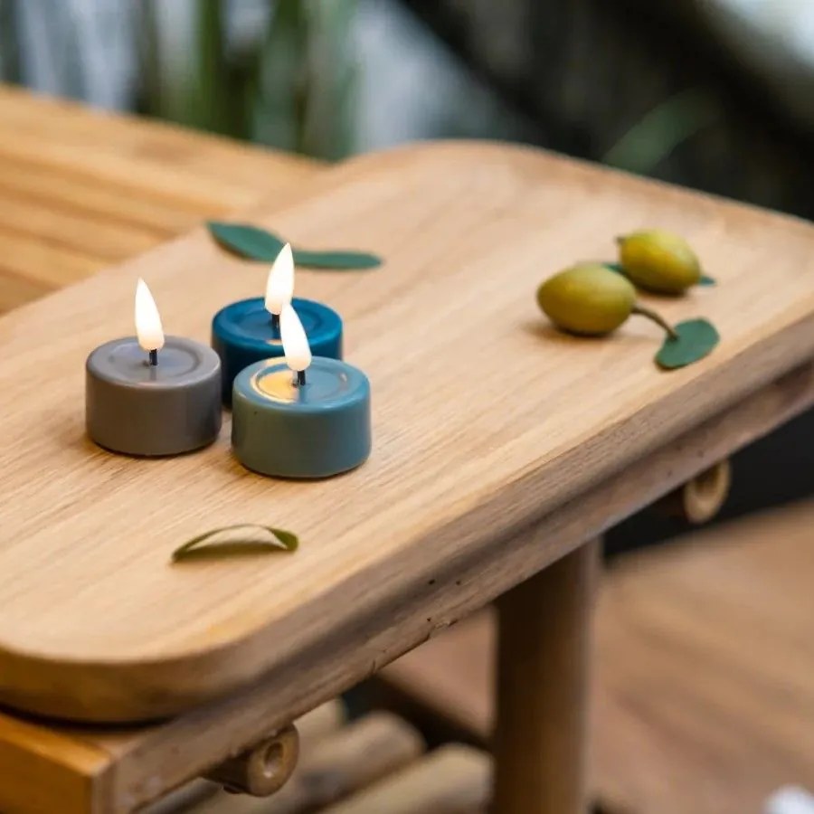 DeluxeHomeart Čajová LED sviečka Salvie Green – set 2 ks