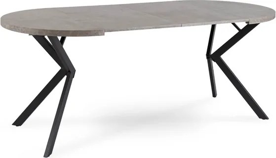 Stôl FRANCO 80–160 cm betón/čierny
