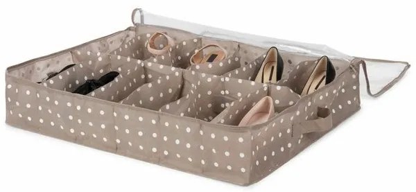 Organizér na topánky pre 12 párov 76 x 60 x 15 cm, hnedá