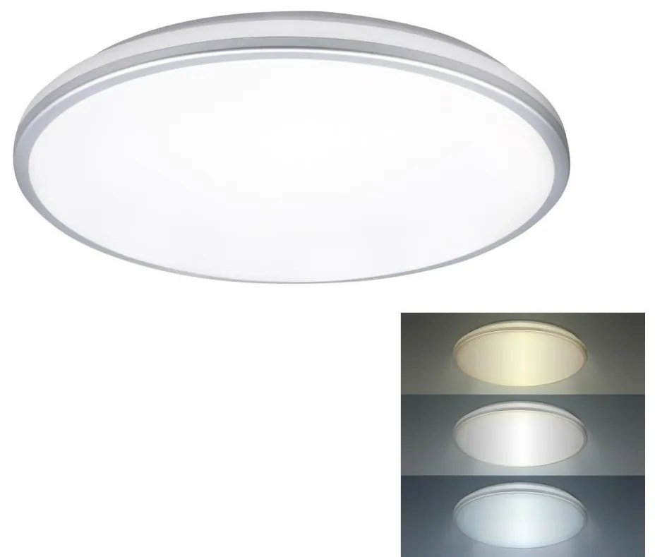 Solight WO796- LED Kúpeľňové stropné svietidlo LED/18W/230V 3000/4000/6500K IP54 SL1385