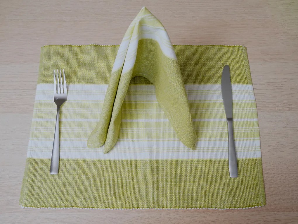 Praktický set prestierania 32x47 cm s obrúskom 40x40 cm FOOD Farba: Zelená