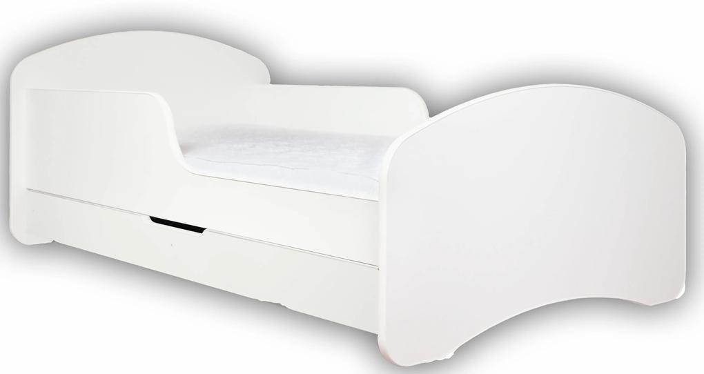 MAXMAX Detská posteľ so zásuvkou 140x70 BIELA + matrace ZADARMO!