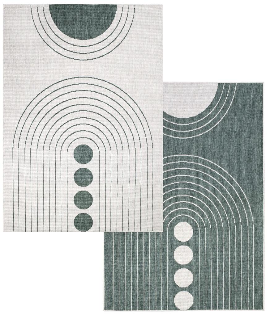 Dekorstudio Obojstranný koberec na terasu DuoRug 5739 - zelený Rozmer koberca: 160x230cm