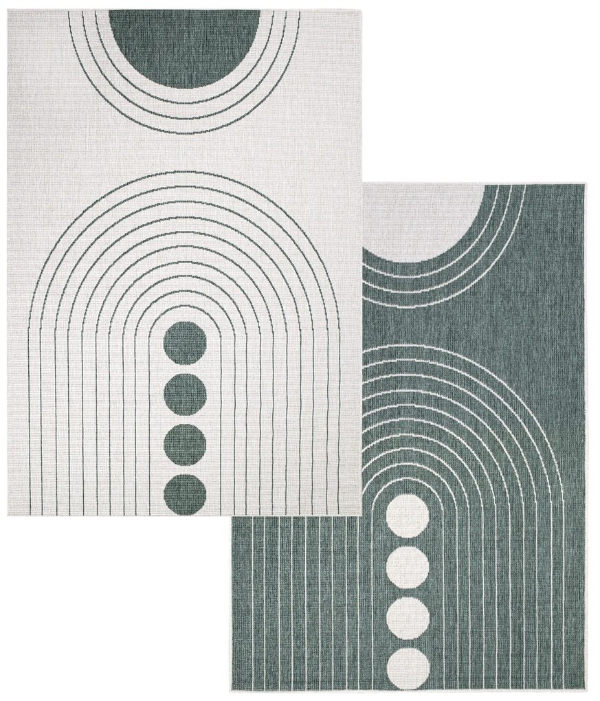 Dekorstudio Obojstranný koberec na terasu DuoRug 5739 - zelený Rozmer koberca: 200x290cm