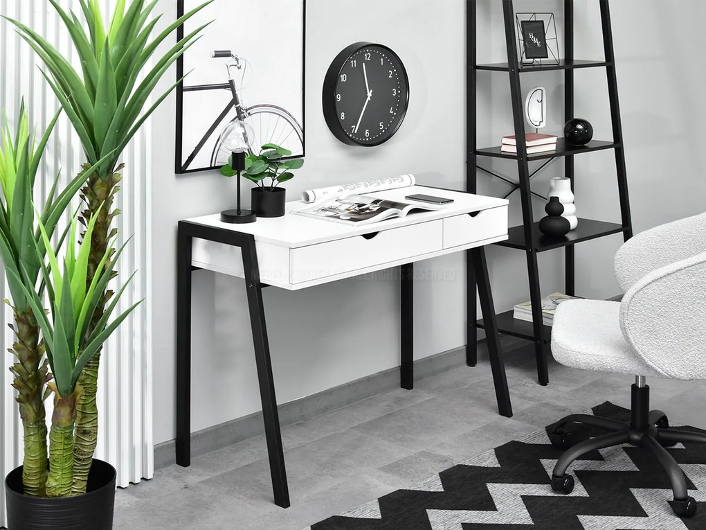 PC stolík Land (biela + čierna). Akcia -25%. Vlastná spoľahlivá doprava až k Vám domov. 1109775
