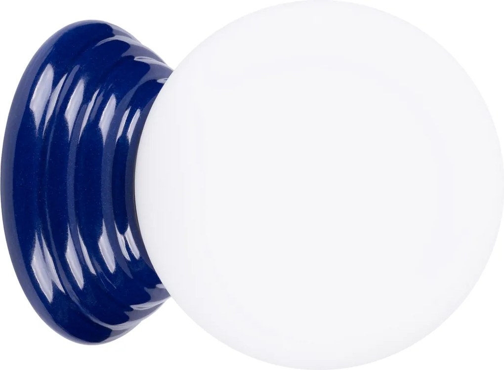 Nástenné svietidlo Zori, 1x biele sklenené tienidlo, bl