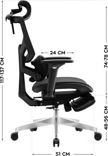 Kancelárska stolička Expert 8.7 Black Mesh