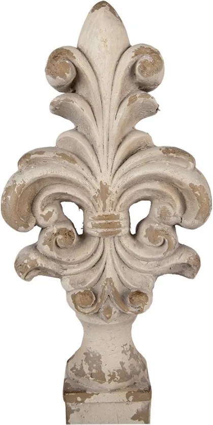 Béžová antik dekorácia ornament ľalia Fleur-de-lis - 23*14*65 cm