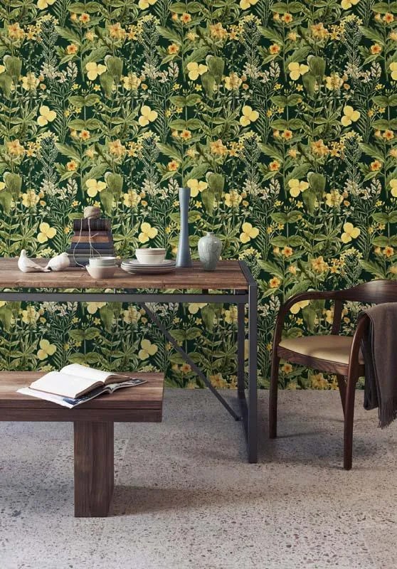 MINDTHEGAP Mimulus Anthracite - tapeta