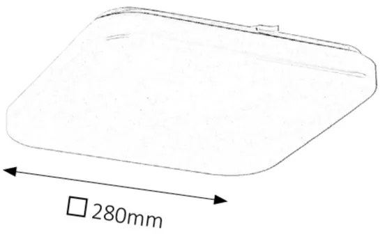 Rabalux 2286 - LED Stropné svietidlo ROB 1xLED/20W/230V hranatý