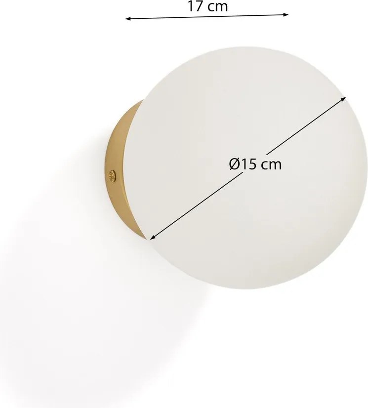 Biele/v zlatej farbe nástenné svietidlo ø 15 cm Brisia – Kave Home