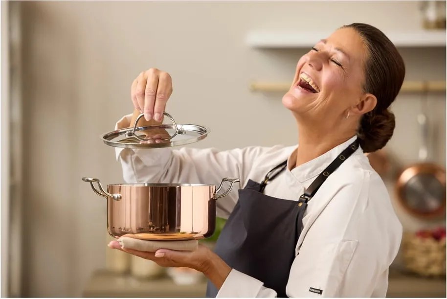 Antikoro/medený hrniec s pokrievkou na indukciu 3 l – Blomsterbergs