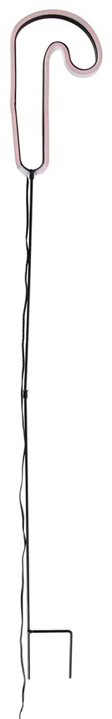 Vianočné neónové kolíkové svetlo červená cukrová palica vrátane LED s časovačom IP44 - Fura