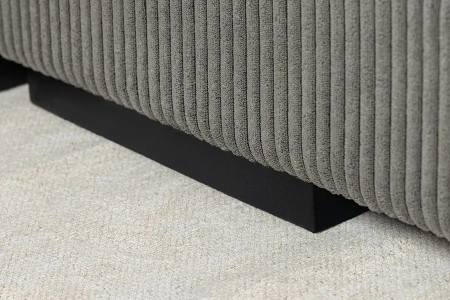 Pohovka BABYLON XXL 270 cm rebrovaná šedá