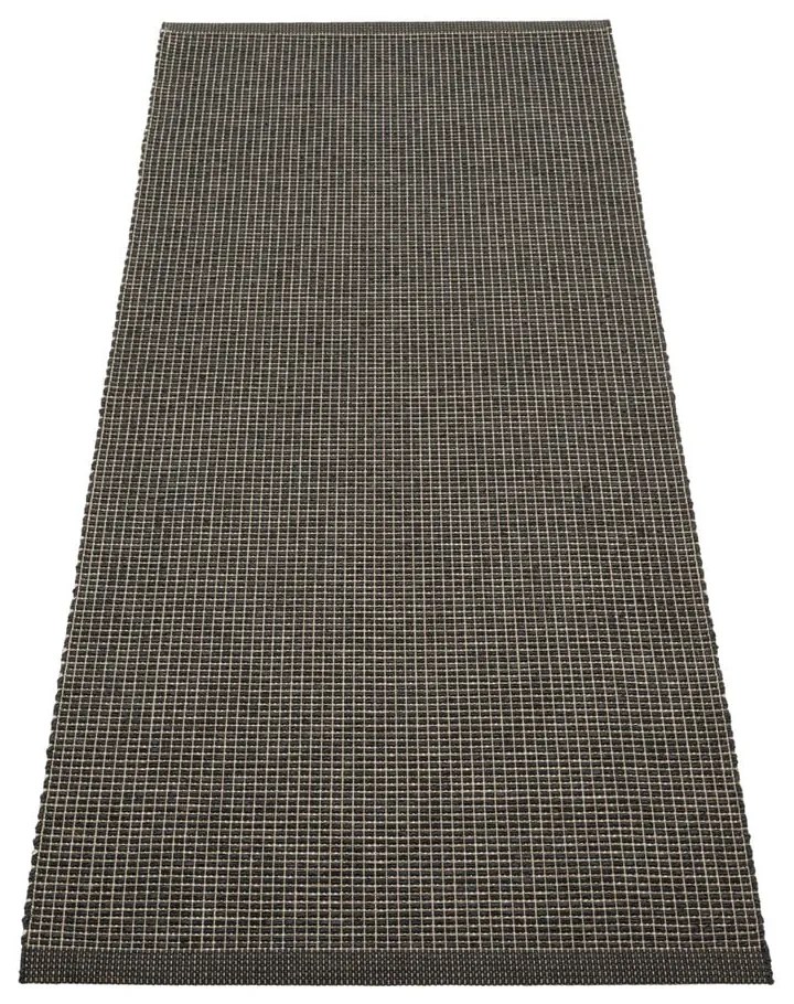 Antracitový vnútorný a vonkajší behúň 70x180 cm Emm Black Linen – Pappelina