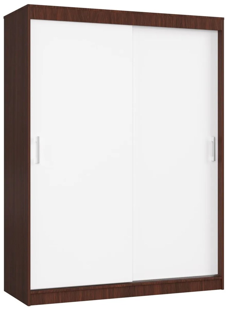 Šatní skříň CLP Mono 150 cm wenge/bílá