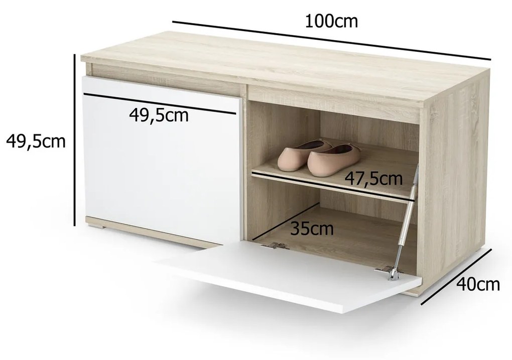 Predsieňová stena AMI 16 Tmavohnedá Grafit