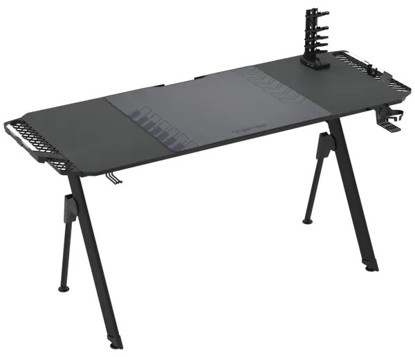 Herný stôl FALCON s LED RGB podsvietením 156x60 cm čierna