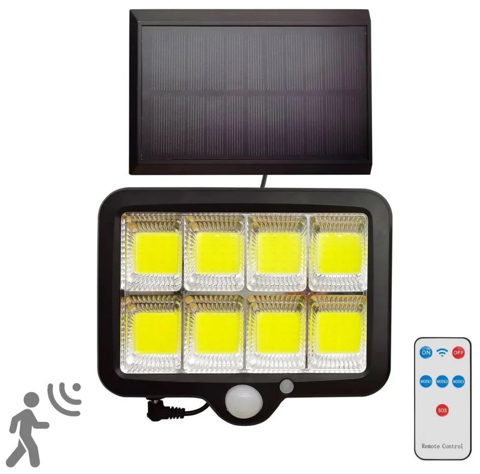 Polux LED Solárny reflektor so senzorom INTEGRA LED/3W/3,7V IP44 + DO SA1815