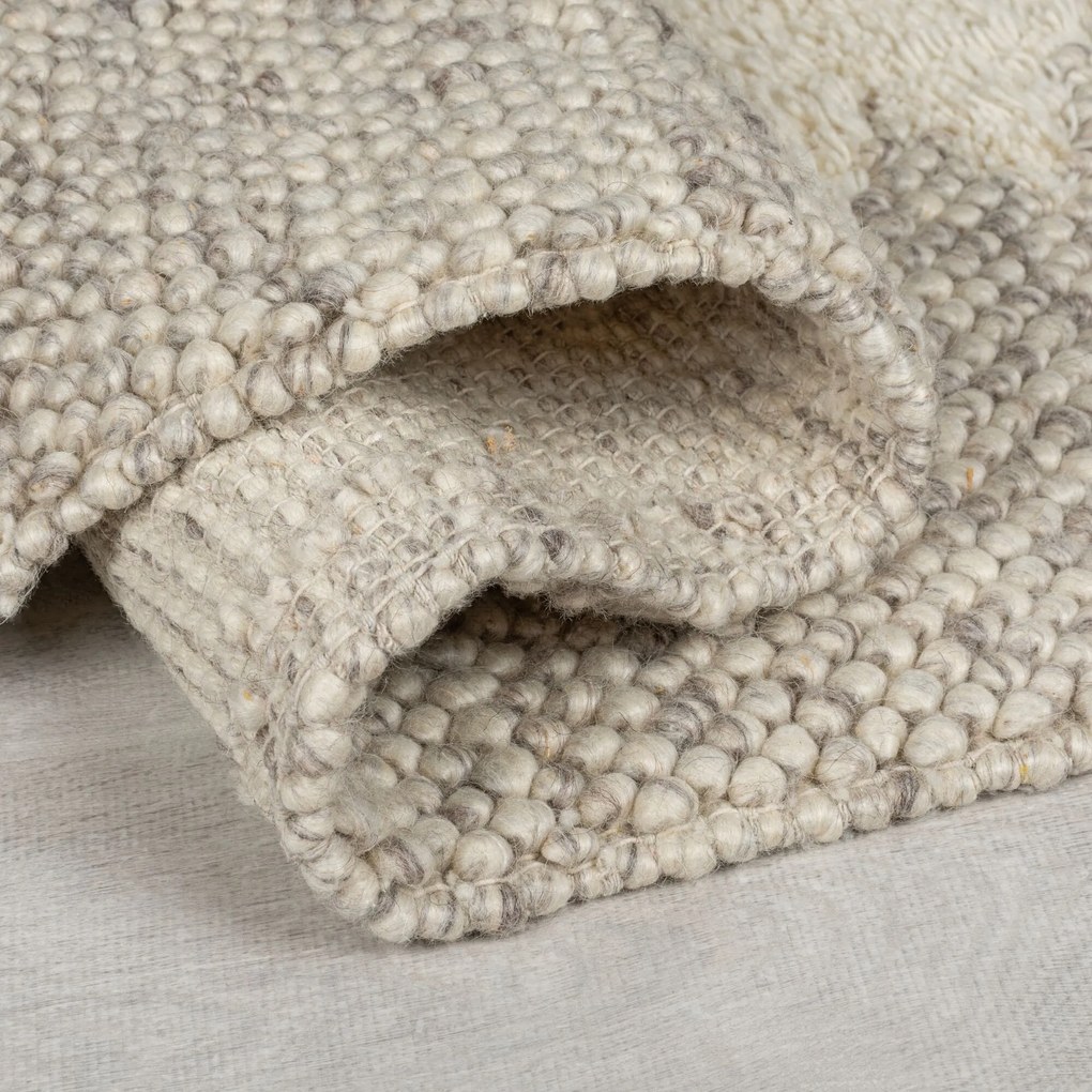 Flair Rugs, Ručne tkaný behúň Minerals Border Natural, 60x230, béžová, chodba / predsieň