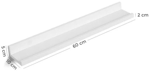 Sada 2 ks nástenných políc SHELFY, biela