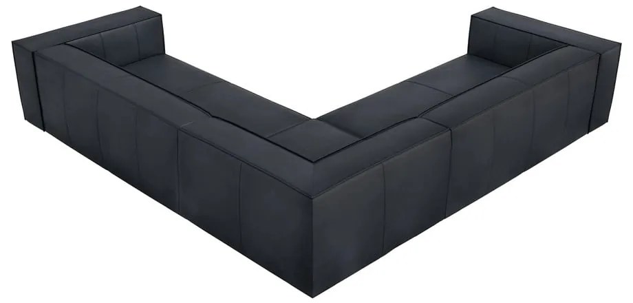 Tmavomodrá kožená rohová pohovka (variabilná) Madame – Windsor & Co Sofas