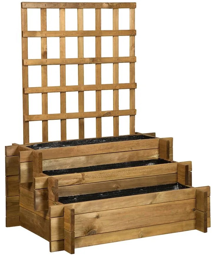 Poschodový kvetináč mriežka 80x60x100/38 cm