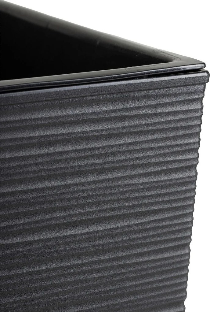 Plastový květináč Porto Riflo 46x25x25 cm černý