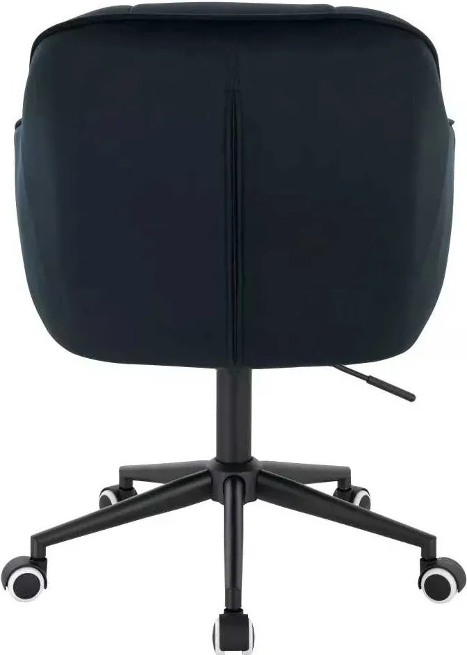 LuxuryForm DESIGN Stolička AVOLA VELUR na čiernej podstave s kolieskami - čierna