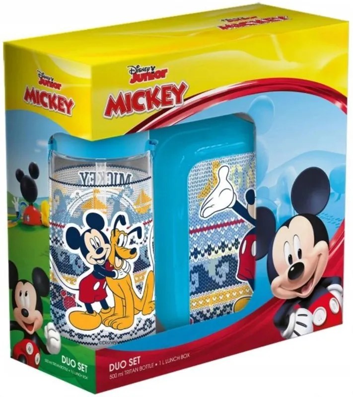Súprava desiatový box a fľaša na pitie Mickey Mouse