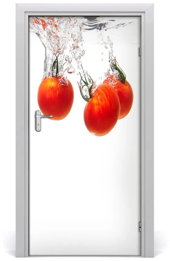 Fototapeta na dvere samolepiace paradajky pod vodou 85x205 cm
