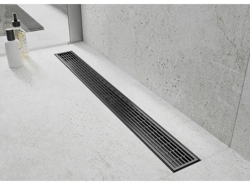 Mexen Flat M33 nerezový sprchový žľab 100 cm, čierna, 1733100-15