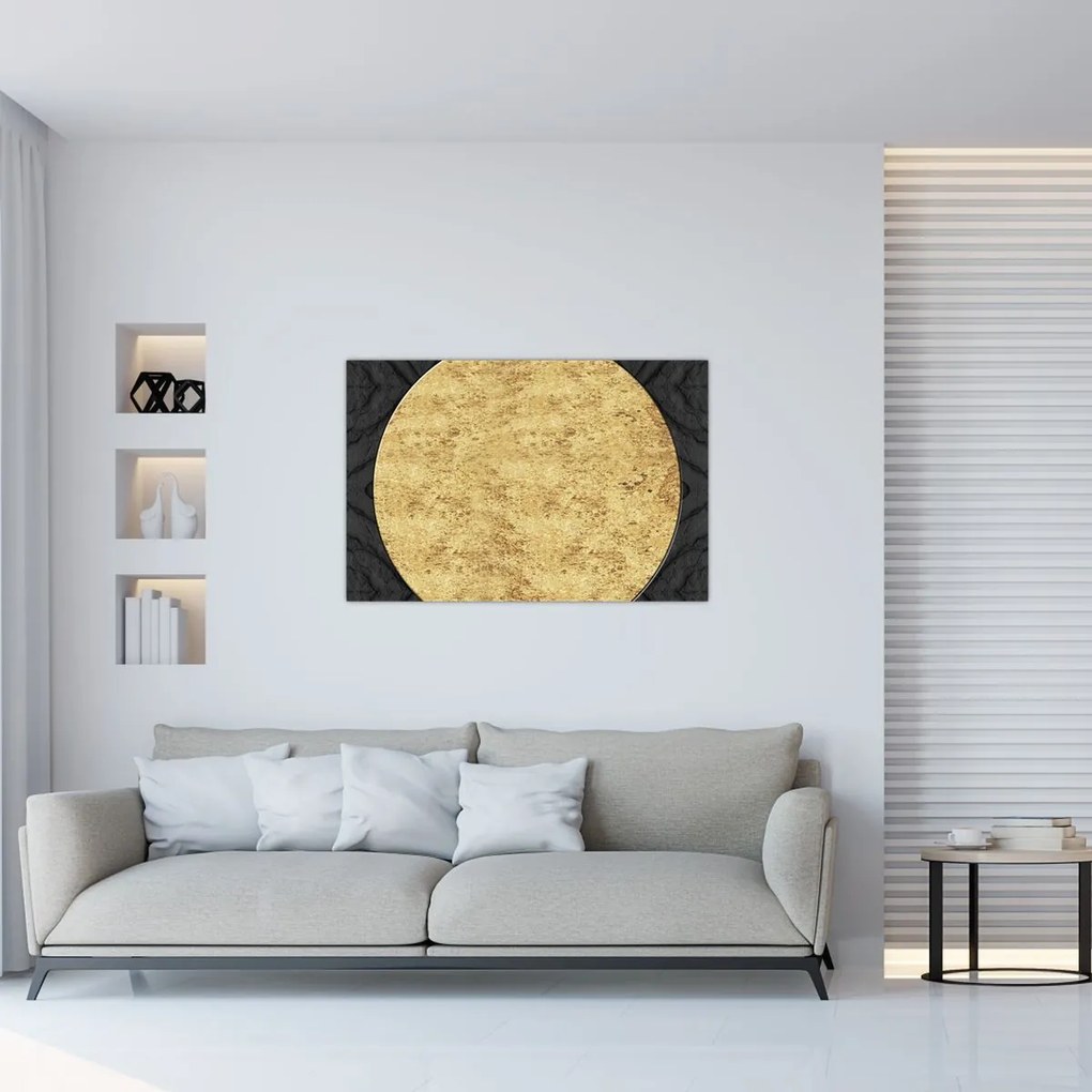 Obraz - Zlatá štruktúra N⁰2 (90x60 cm)