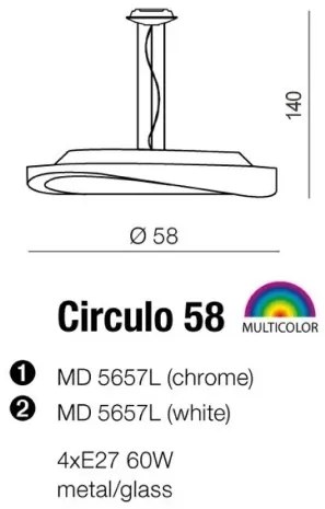 Retro luster Circulo 58 biele