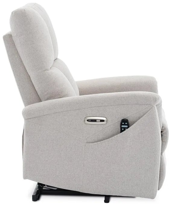 Autronic BONTEC Polohovacie kreslo, elektrické zabudované ovládanie, béžová, látka, TV-929 CRM2 Farba: Šedá