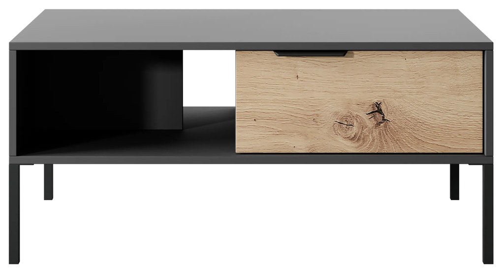 Konferenčný stolík Rastafa 2S (dub artisan + čierna). Akcia -20%. Vlastná spoľahlivá doprava až k Vám domov. 1071384