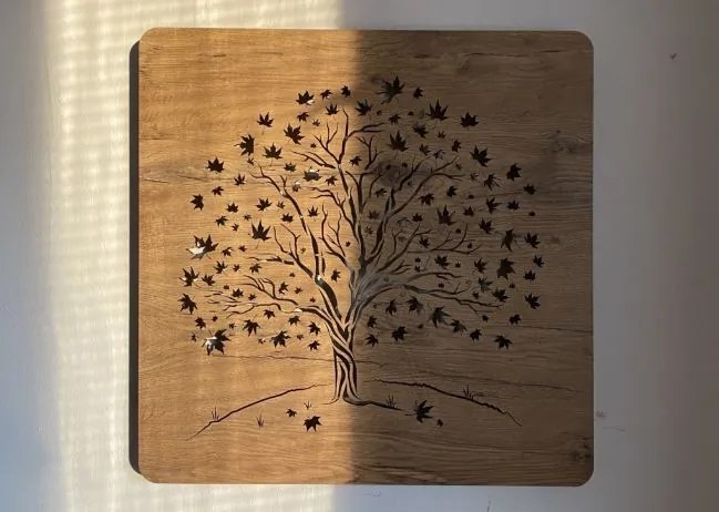 Podsvietený obraz strom Javor