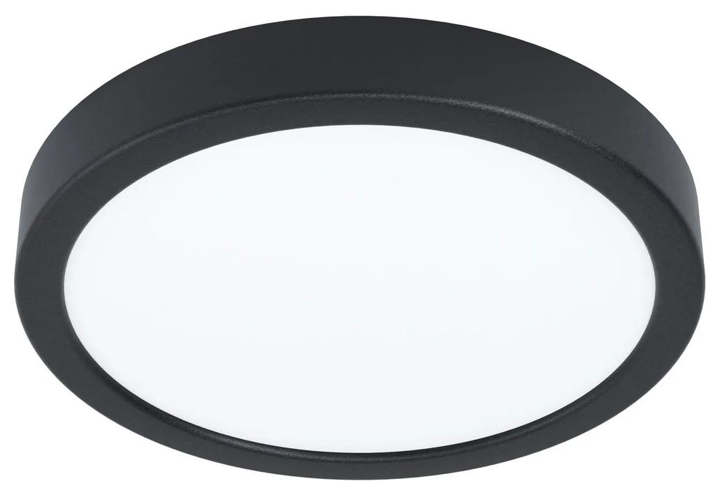 EGLO LED prisadené stmievateľné osvetlenie FUEVA 5, 16,5W, teplá biela, 21cm, okrúhle, čierne