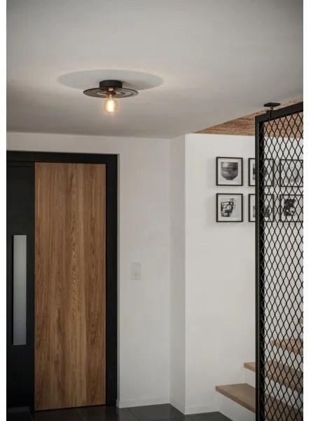 Eglo 44028 - Stropné svietidlo LINTMILL 1xE27/40W/230V šedá