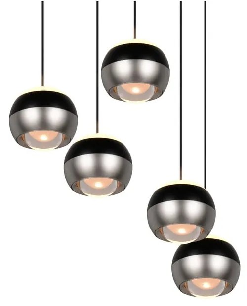 Čierne/v striebornej farbe LED závesné svietidlo ø 30 cm Orbit – Trio Select
