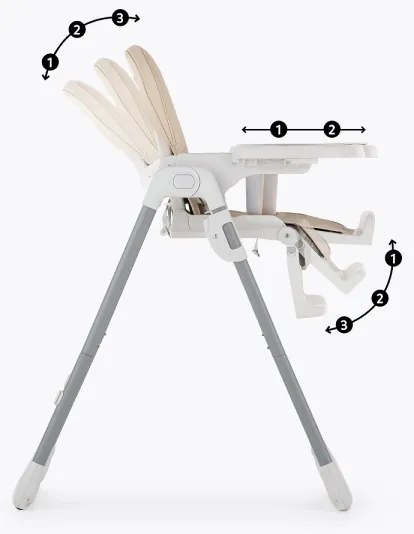 PETITE&MARS - Detská jedálenská stolička GUSTO ružová