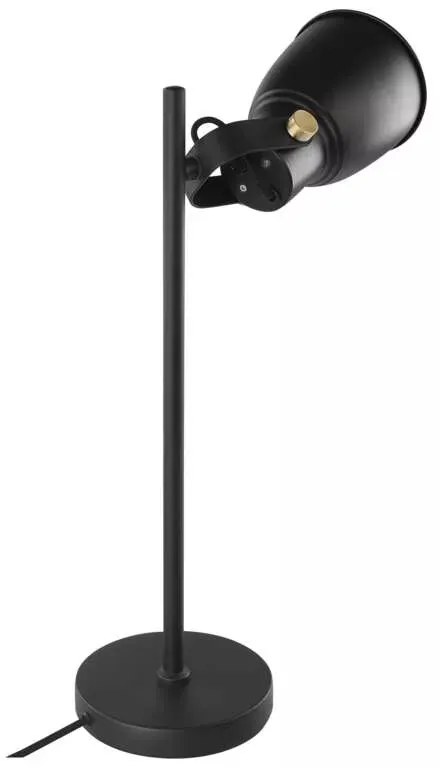 EMOS Čierna stolová lampa pre žiarovku E27 Z7621B
