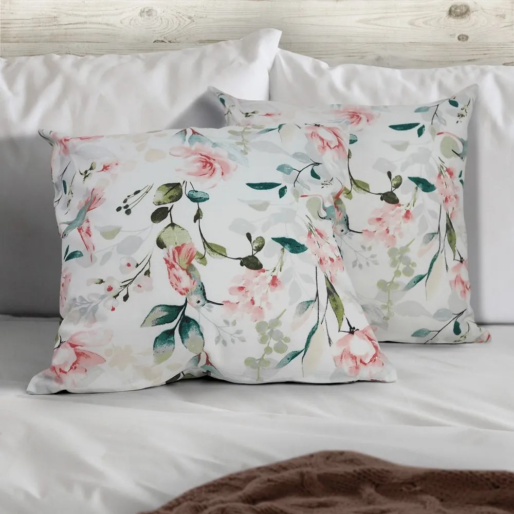 Polášek Bavlnená obliečka na vankúšik - Hnedé srdiečka | 40 x 40 cm