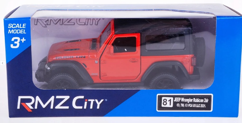 MIKI Auto Jeep Wrangler Rubicon – červené 1:35