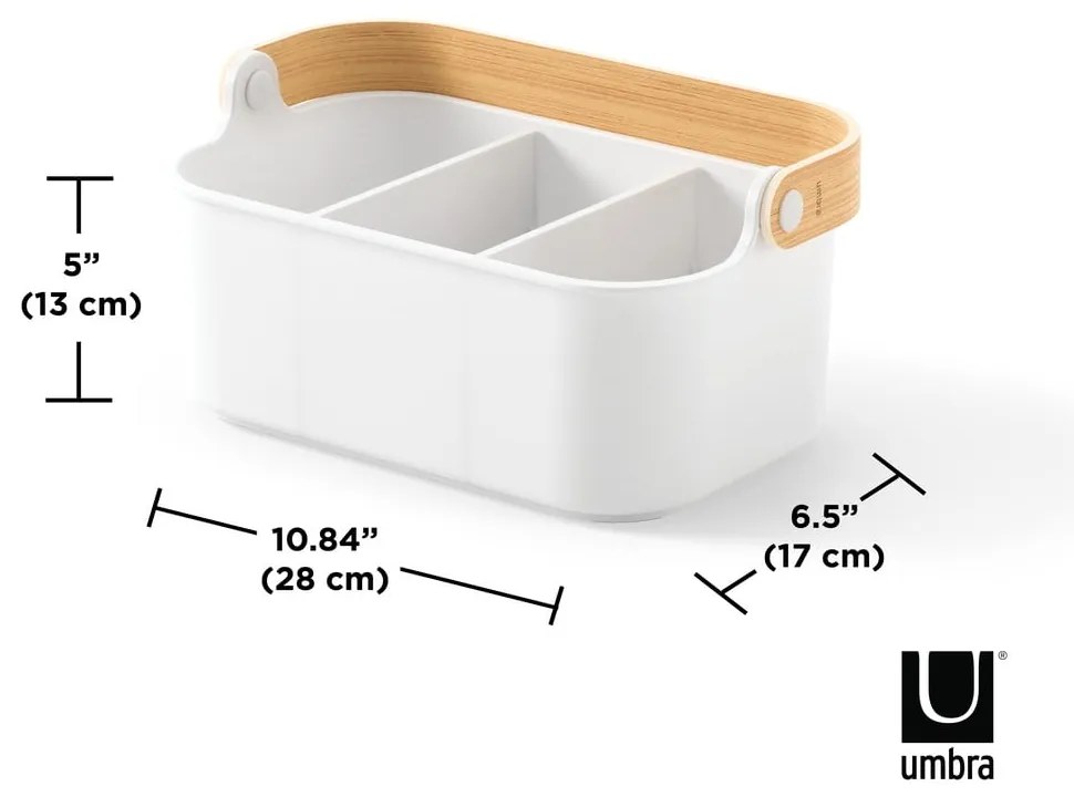 Biely plastový kúpeľňový organizér Bellwood - Umbra