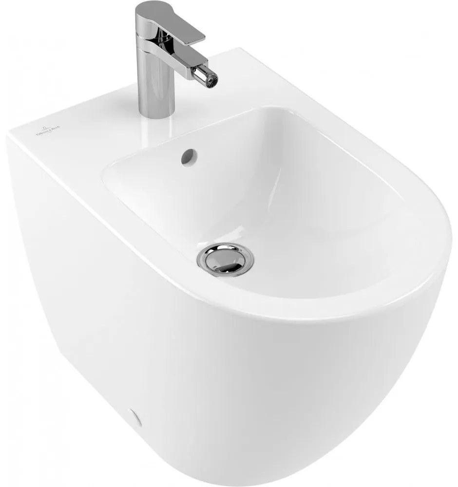 VILLEROY &amp; BOCH Subway 2.0 samostatne stojací bidet s otvorom, s prepadom, 370 x 560 mm, biela alpská, 54010001