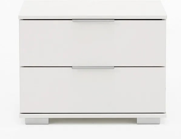 Nočný stolík Easy Plus, 2 zásuvky, alpská biela